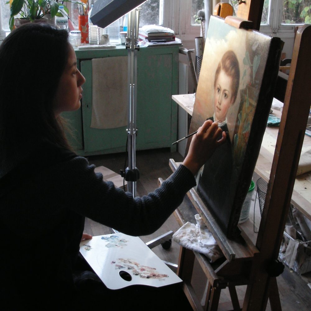 Akiko en cours de retouche