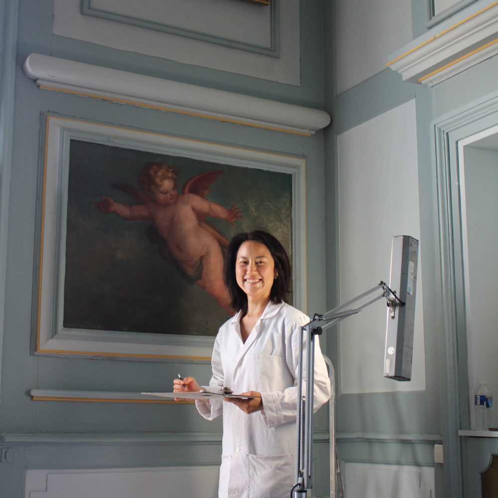 En cours de restauration dans la chambre du roi